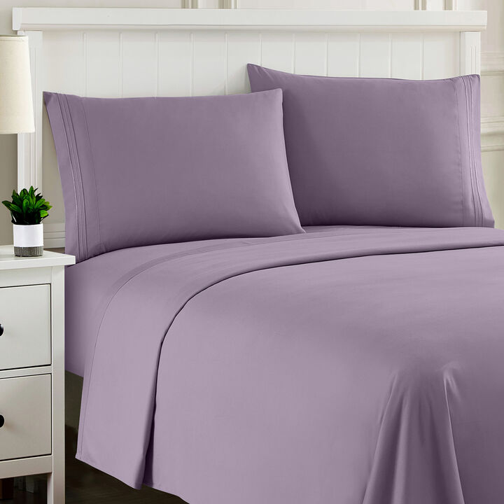 5 Piece Sheet Set, Ultra Soft 1800 Series Collection - Split King, Royal Blue
