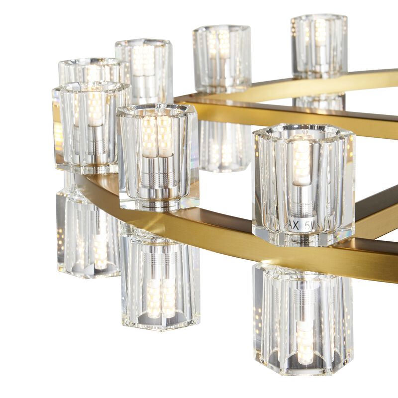 Anderson Chandelier Gold Crystal 36" Diameter