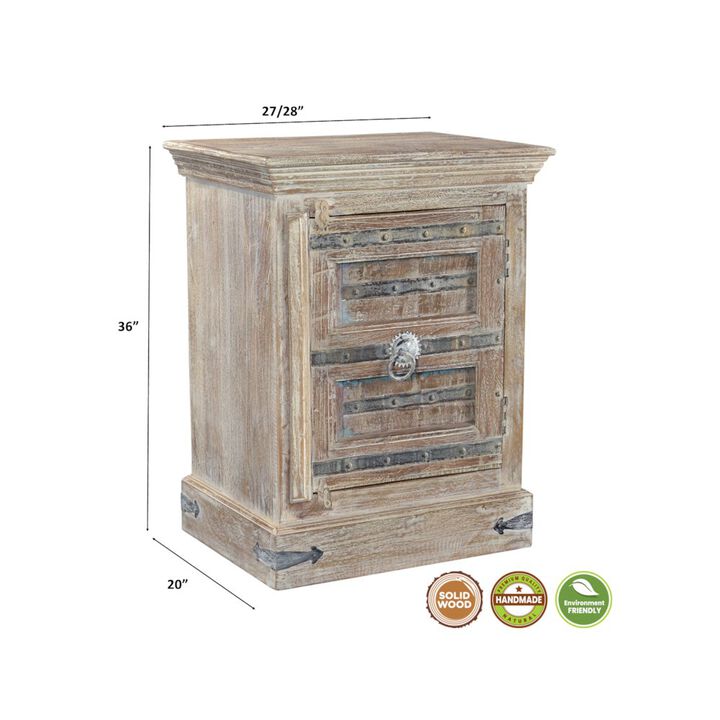 Taran Designs Callan 1-door Solid Wood Nightstand (Right)