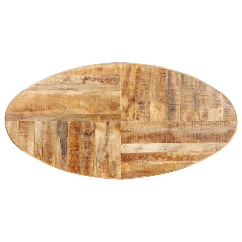 vidaXL Dining Table Oval 78.7"x39.3"x29.5" Rough Mango Wood