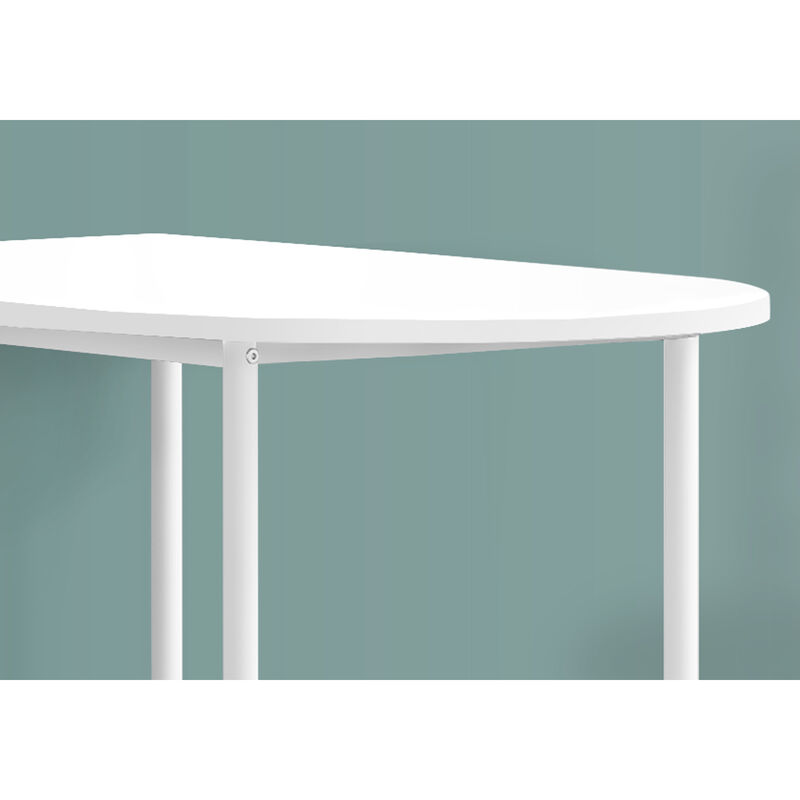 Monarch Specialties I 2376 Home Bar, Bar Table, Bar Height, Pub, 36" Rectangular, Small, Kitchen, Metal, Laminate, White, Contemporary, Modern