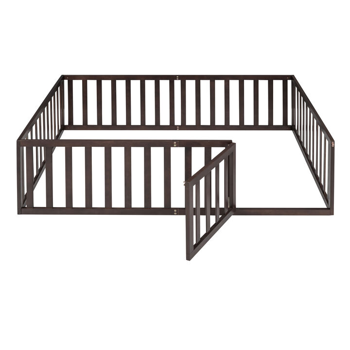Merax Wood  Daybed Frame with Fence