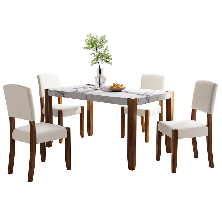 Merax 5-Piece Modern Dining Furniture Set