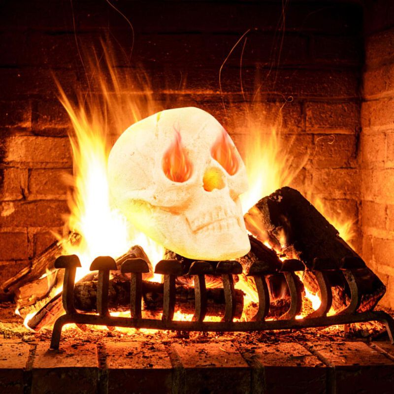 Hivvago Halloween Fire Pit Skull Halloween Decoration