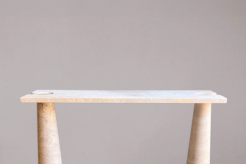 Flamant Travertine Console Table 47.2"