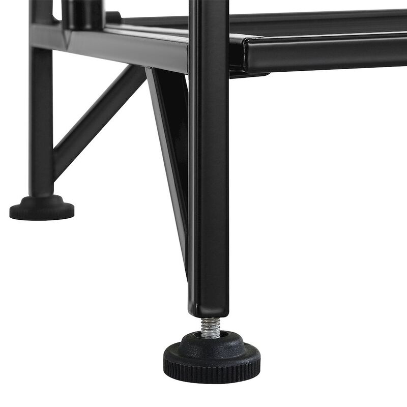 Convenience Concepts Xtra Storage 4 Tier Folding Metal Shelves with Set of 4 Deluxe Extension Shelves
