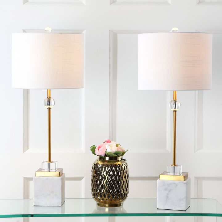 Dawson Marble/Crystal LED Table Lamp