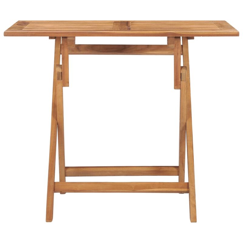 vidaXL Folding Garden Dining Table 35.4"x23.6"x29.5" Solid Teak Wood