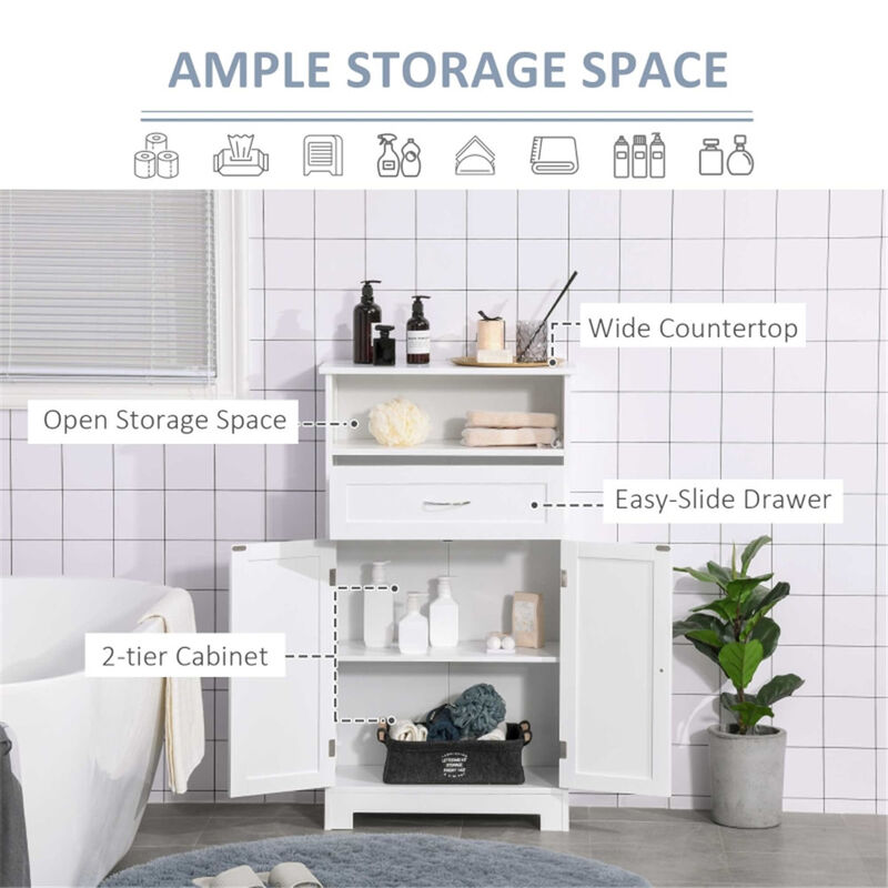 Bathroom Vanity Cabinet with Double Doors and Adjustable Shelf