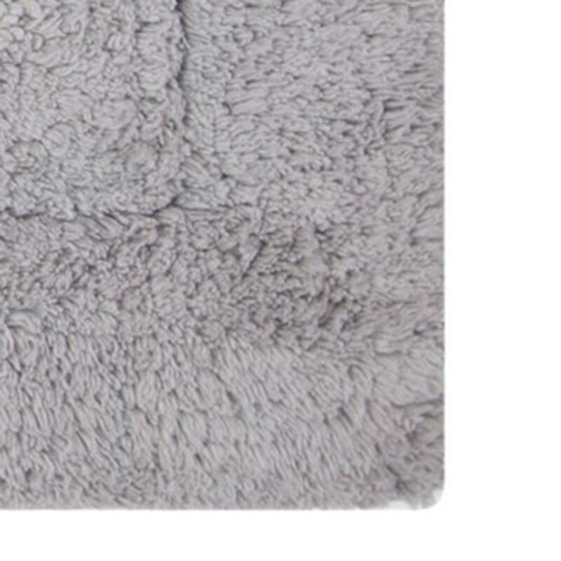 Knightsbridge Cipher 220 GSF Non Skid Back Bath Rug 17 x 24 - Silver