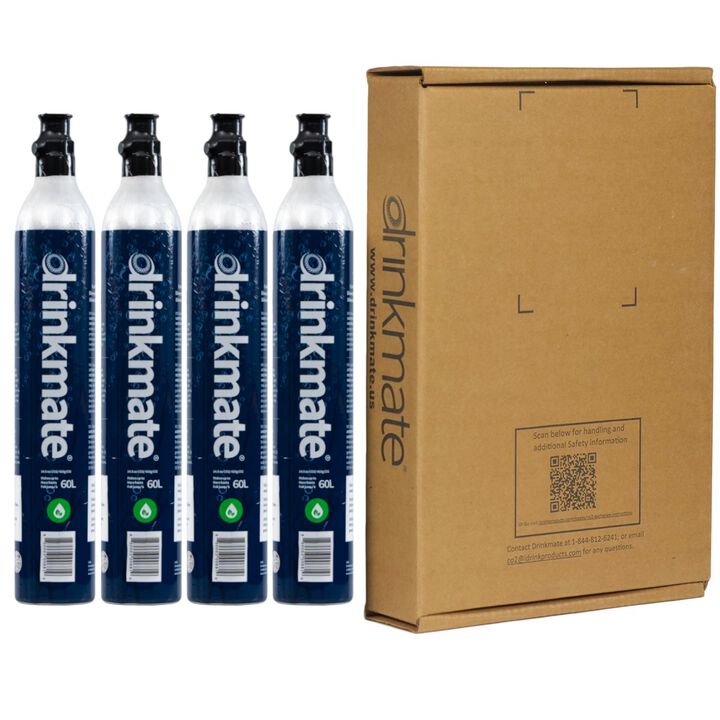 CO2 Carbonator Cylinders 60L (14.5 oz) - 4 Pack