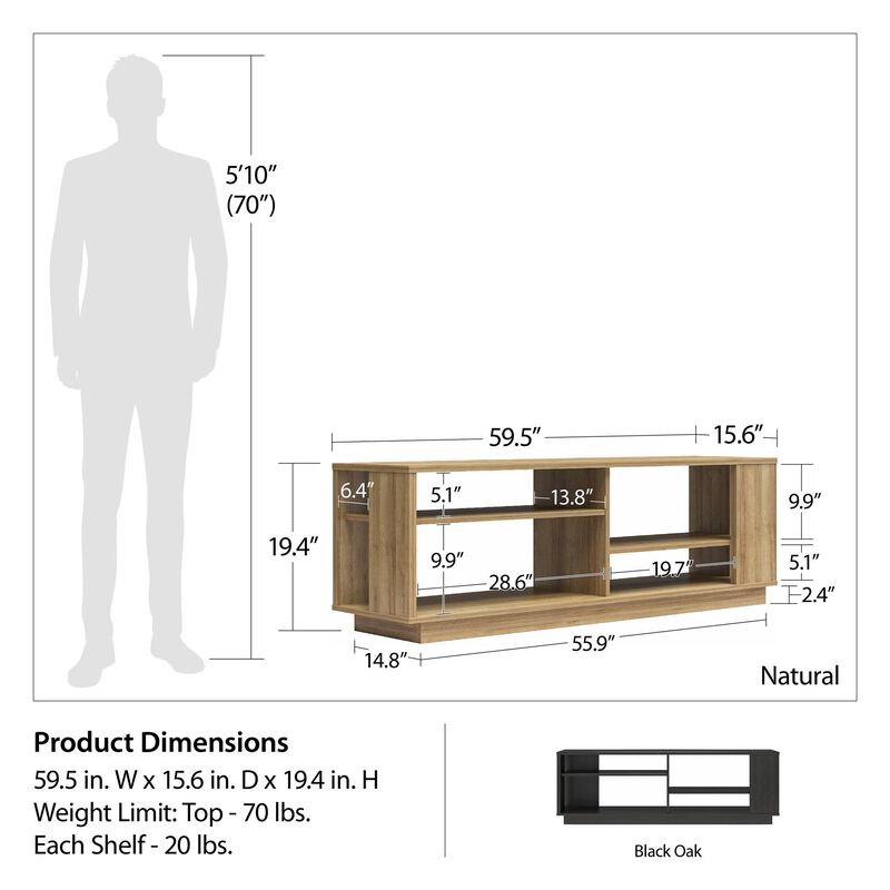 Knowle Contemporary TV Stand for TVs up to 60"