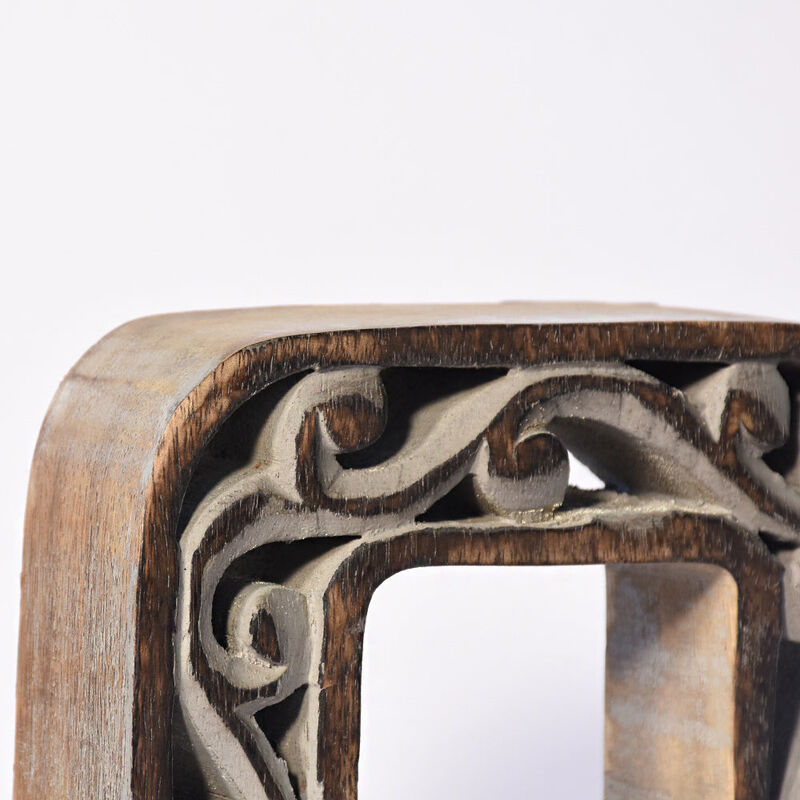 Vintage Gray Handmade Eco-Friendly "Q" Alphabet Letter Block For Wall Mount & Table Top D�cor