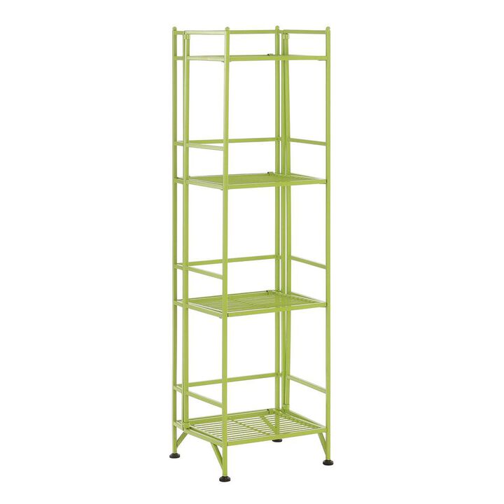 Convenience Concepts Xtra Storage 4 Tier Folding Metal Shelf Lime