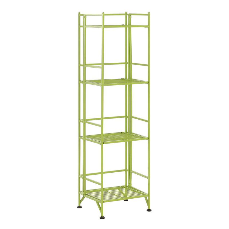Convenience Concepts Xtra Storage 4 Tier Folding Metal Shelf Lime