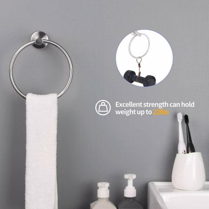 6-Piece Bathroom Towel Rack Set Wall-Mounted Organizer for Towels and Bathroom Storage