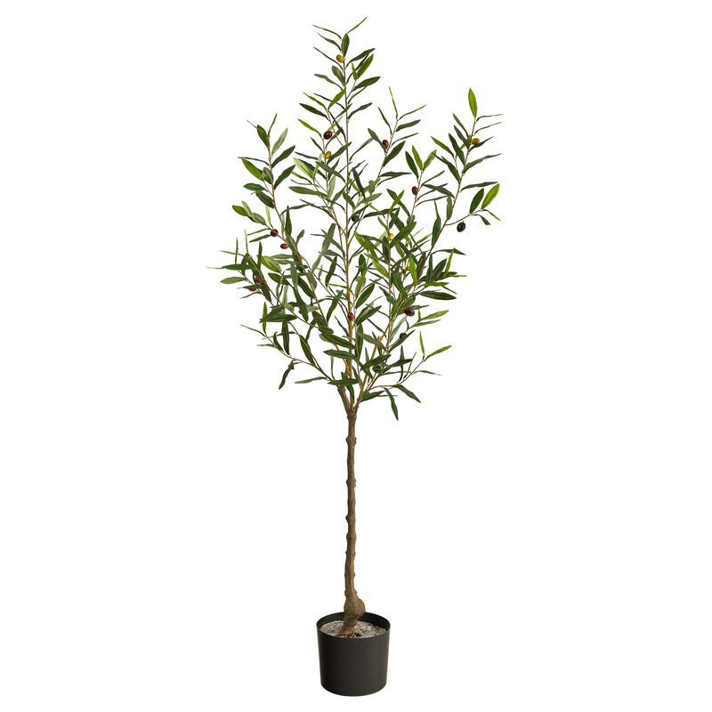 Hivvago 5 Feet Olive Artificial Tree
