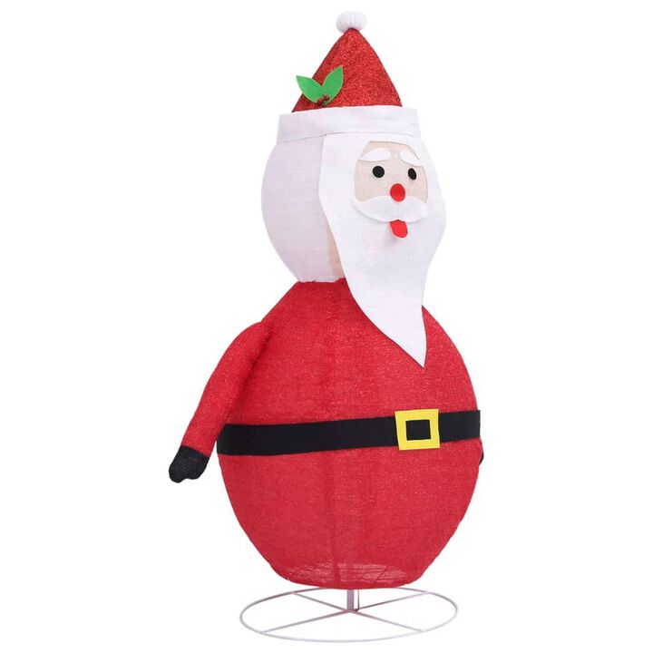 Mani Christmas Decor 3 ft Santa Clause, 120 LED Lights, White and Red - Benzara
