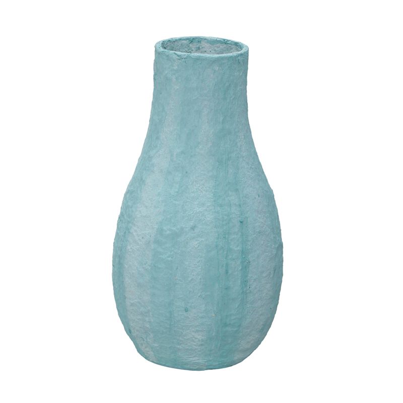 Cotton Mache Vase in Lisbon Tile