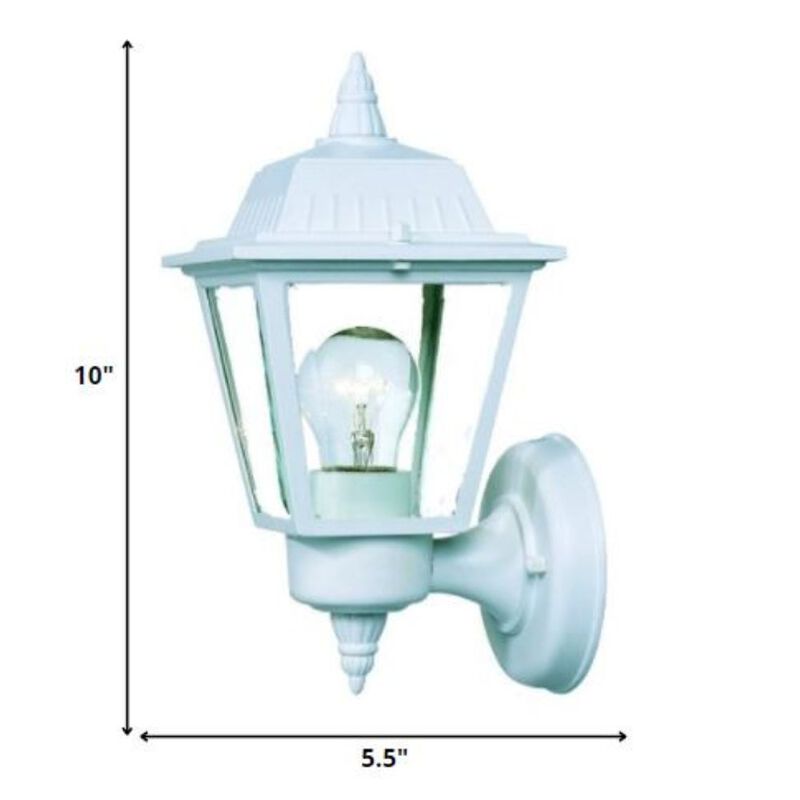 Hivvago White Cast Aluminum Outdoor Wall Light