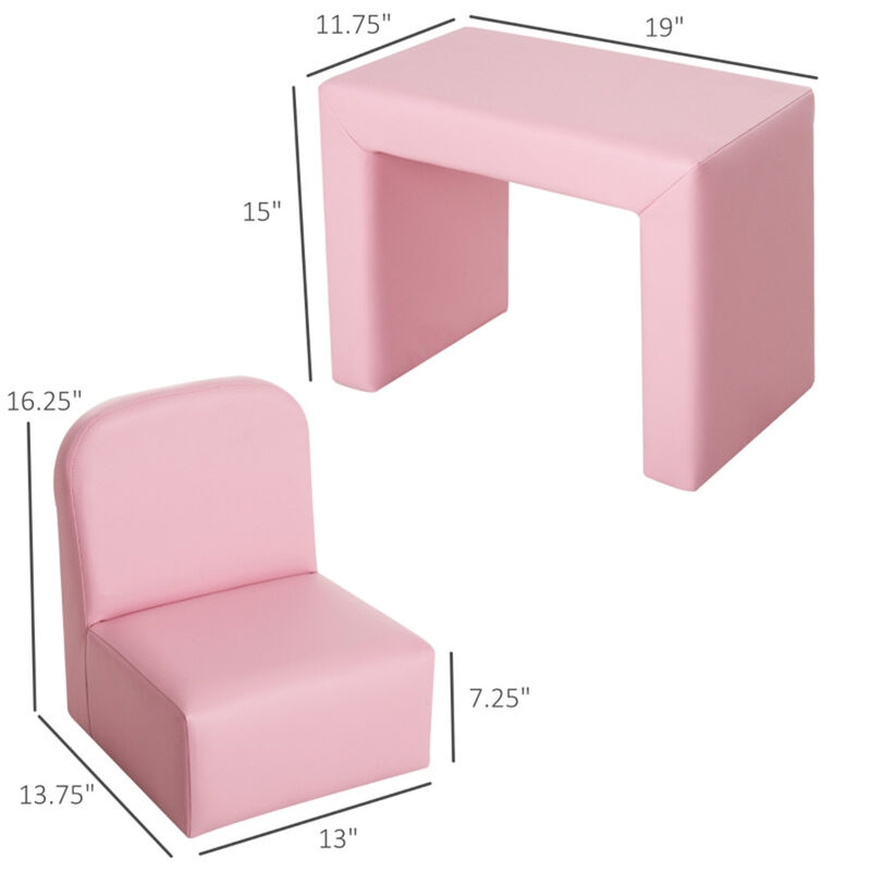 Multifunctional 2-in-1 Kids Sofa, Foldable Sofa Bed for Playroom & Bedroom