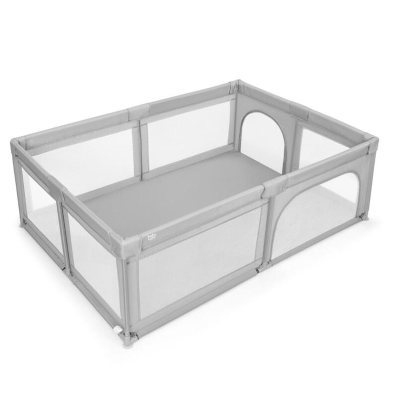 Hivvago Extra-Large Safety Baby Fence with 50 Ocean Balls-Gray
