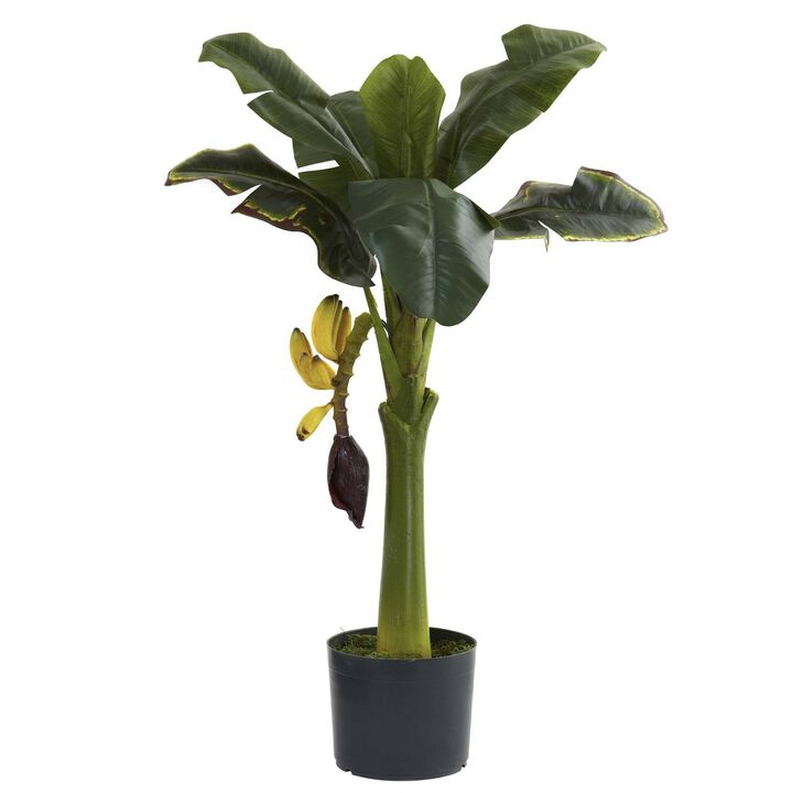 Nearly Natural 3-ft Banana Tree w/7 Lvs
