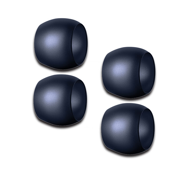 Atmosfera 4 Piece Napkin Ring in Materic Cobalt Atmosfera 4 Piece Napkin Ring in Materic Cobalt