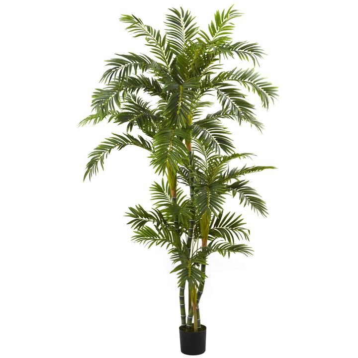 Hivvago 6 Feet Curvy Parlor Palm Silk Tree