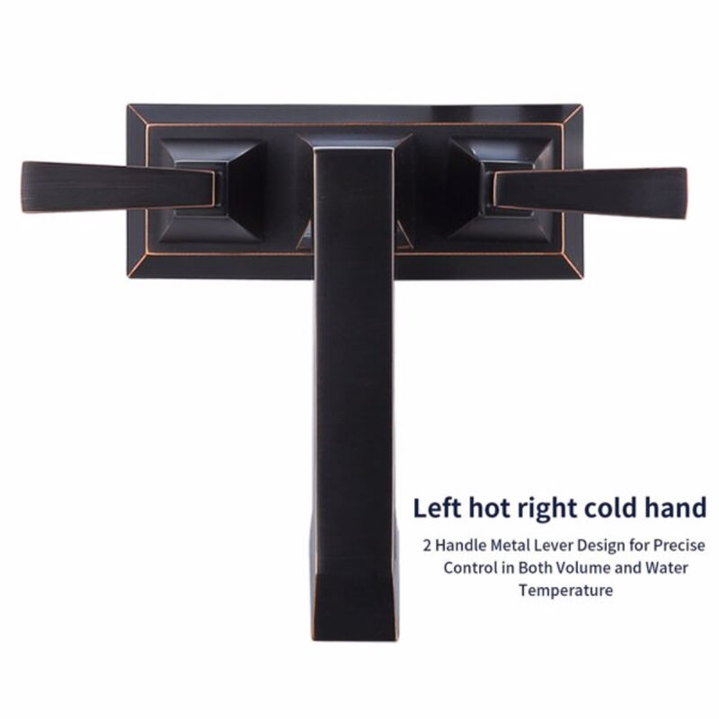 Oil Rubbed Bronze 2-Handle Bathroom Faucet,  Centerset with Pop-Up Drain & Supply Lines