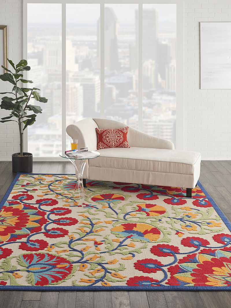 Aloha ALH20 Red/Multicolor 9' x 12' Rug