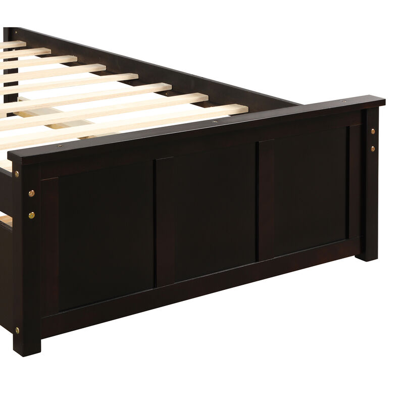Merax Platform Bed with Twin Trundle