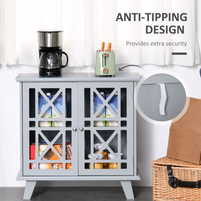 Kitchen Storage Cabinet with Shelves and Doors for Organized Space