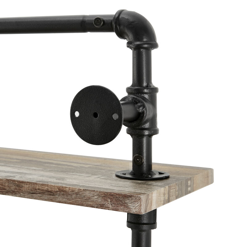 Olivia Double Shelf Unit with Towel Rod