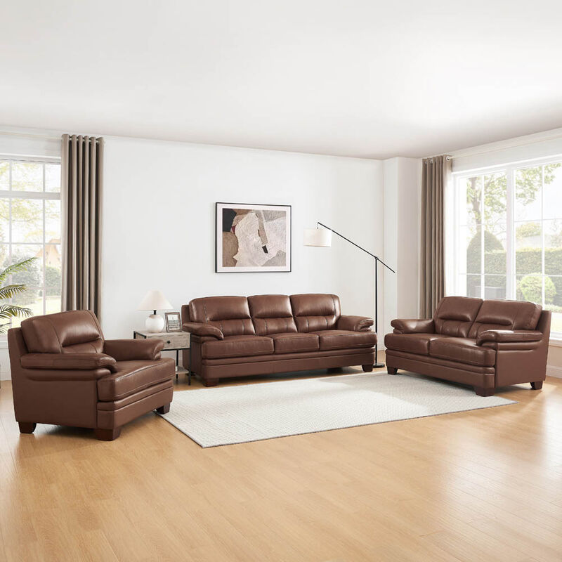Luxor Top Grain Leather Loveseat