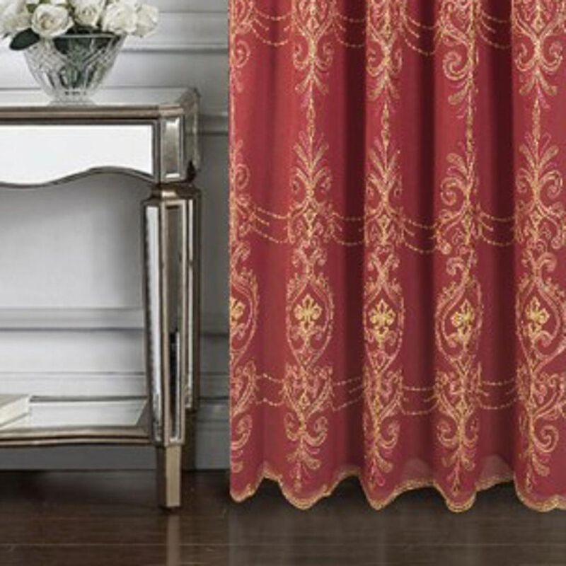 RT Designers Collection Jayla Stylish & Premium Embroidered Curtain Panel