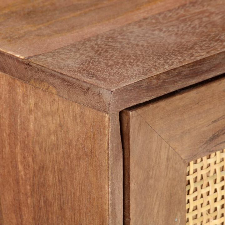 vidaXL Sideboard 24"x13.8"x29.9" Solid Mango Wood