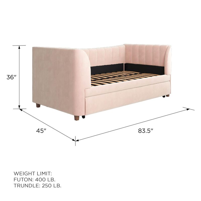 Little Seeds Valentina Upholstered Daybed with Trundle