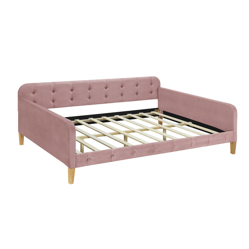 Merax Modern Upholstered Daybed with 4 Support Legs