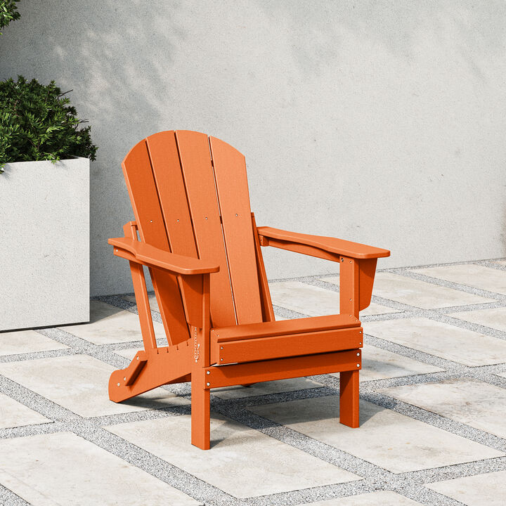 WestinTrends HDPE Outdoor Patio Folding Poly Adirondack Chair
