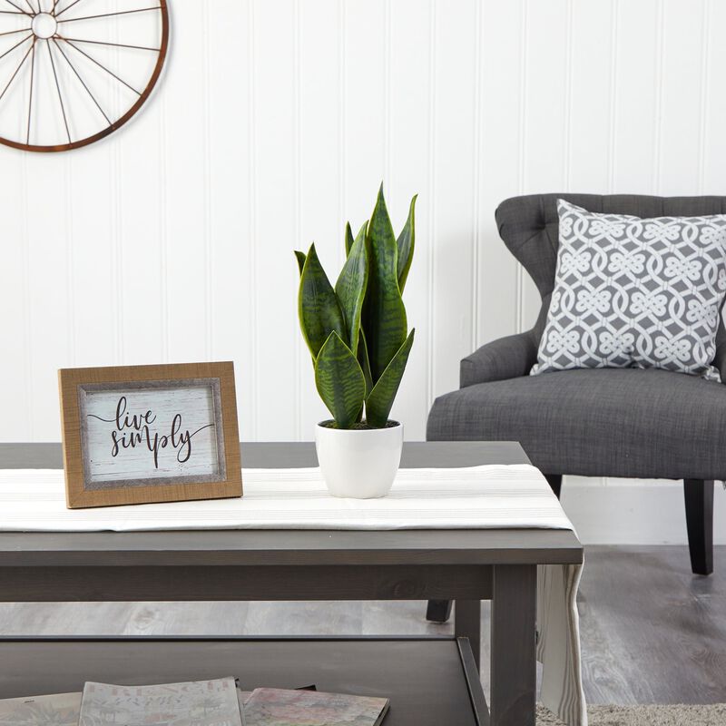Hivvago 16" Sansevieria Artificial Plant