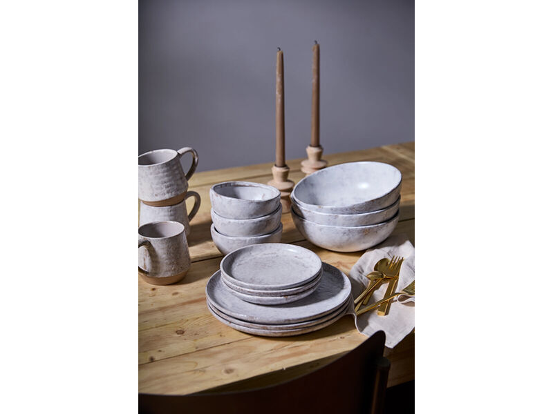 Kavala Dinner Plate I in Cloud (Set of 4)