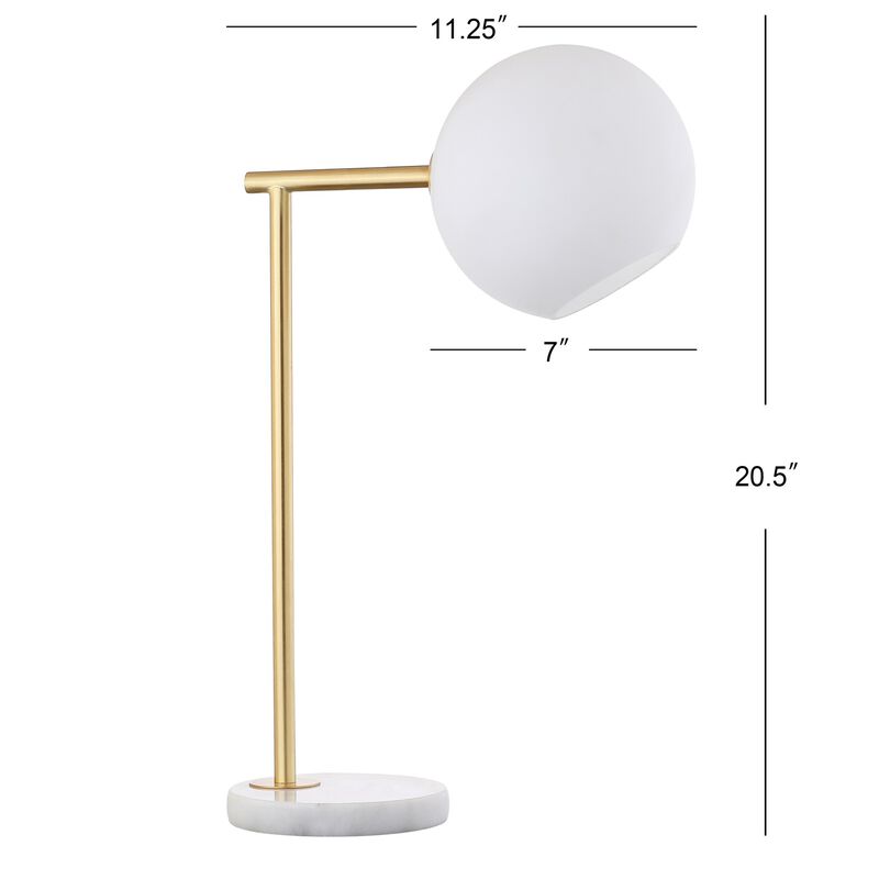 Charles Metal/Marble LED Table Lamp