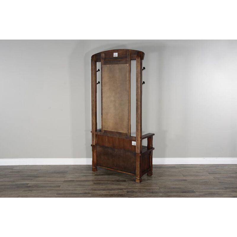 Sunny Designs 78 4-hook Farmhouse Wood Hall Tree