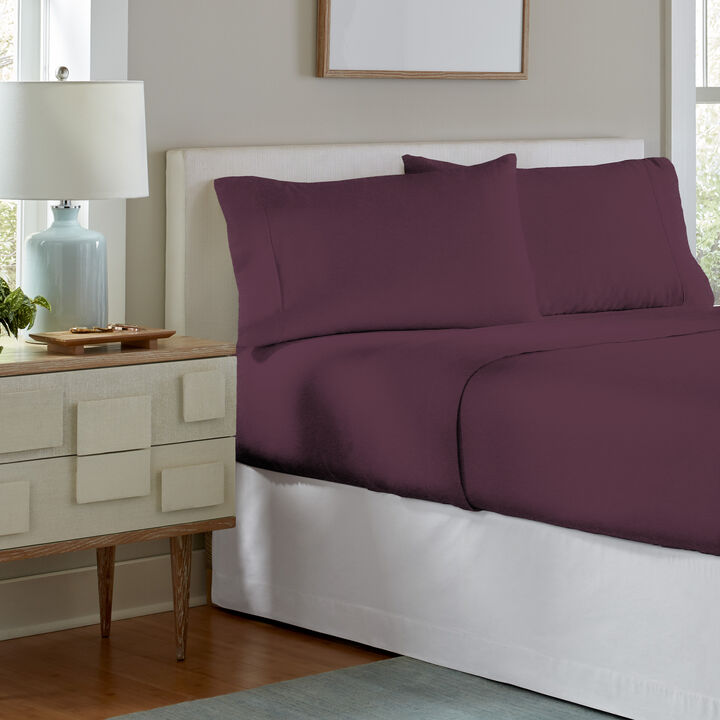 Pointehaven Super Heavy Weight 200 GSM 100% Soft Cotton Jensen Printed Flannel Deep Pocket 3 pc Sheet Set, Twin Extra Long