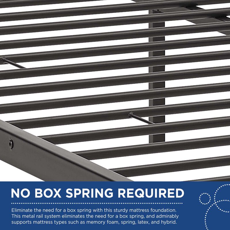Modway Furniture  36.5 x 84.5 in. Maisie Queen Stainless Steel Bed Frame