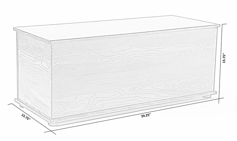 Large Storage Toy Box with Soft Closure Lid, Wooden Organizing Furniture Storage Chest, Brown