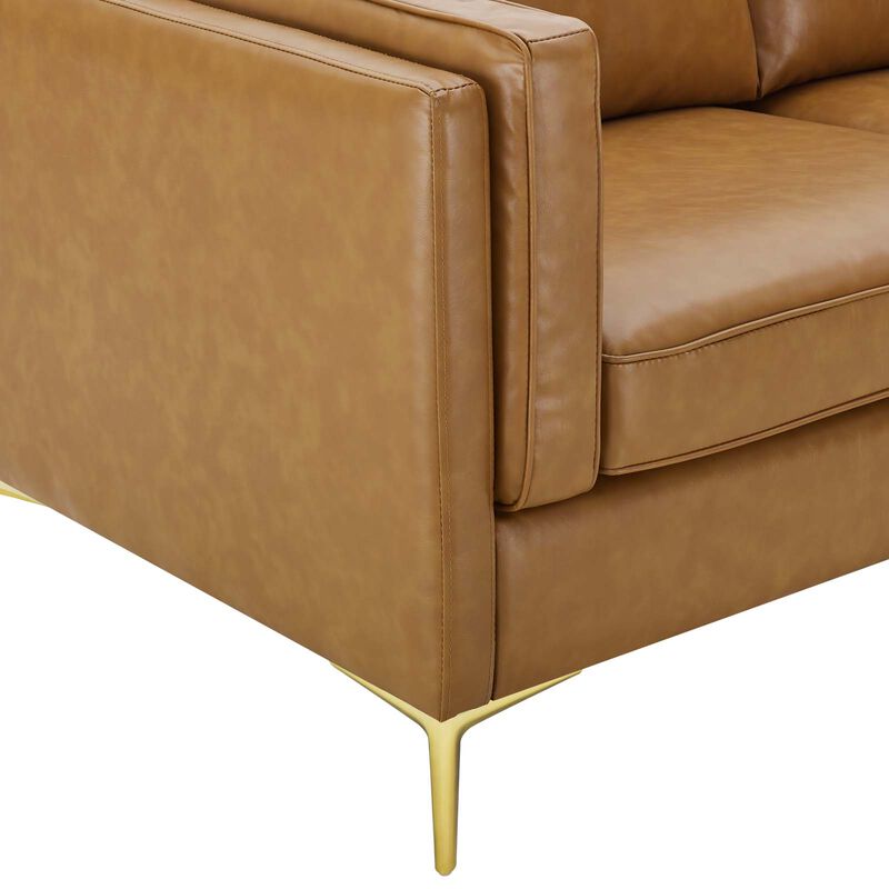 Kaiya Vegan Leather Sofa Brown EEI-4455-TAN