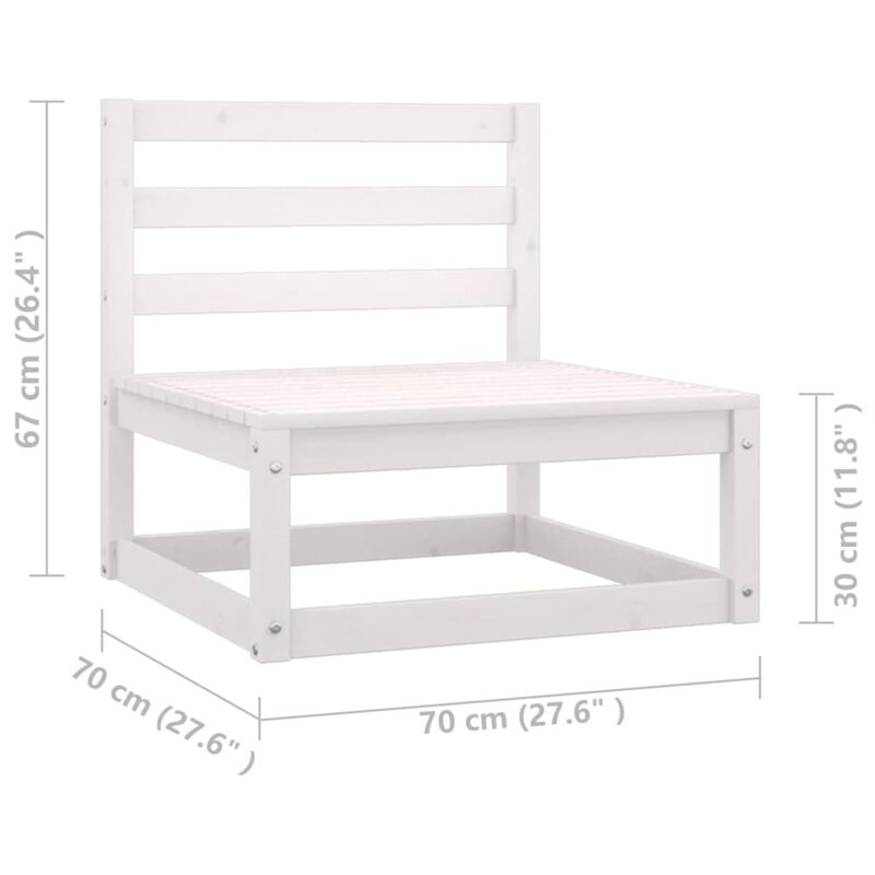 vidaXL 4 Piece Garden Lounge Set with Cushions Solid Pinewood