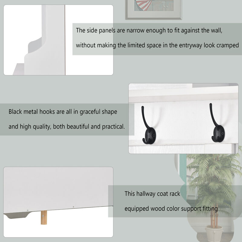 Merax Modern Style Hall Tree with Shoe Cubbies